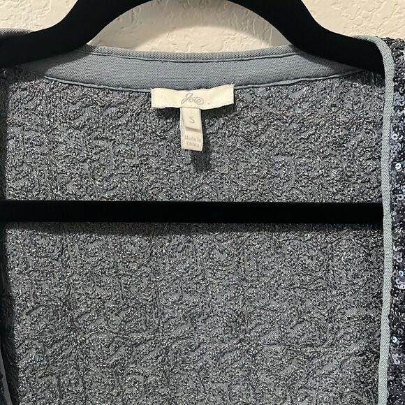 JOIE Sparkly Blue/Grey Sequin Vest, Size S - Picture 2 of 10